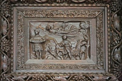 Panel de la puerta del siglo V: Habacuc es secuestrado de Unknown